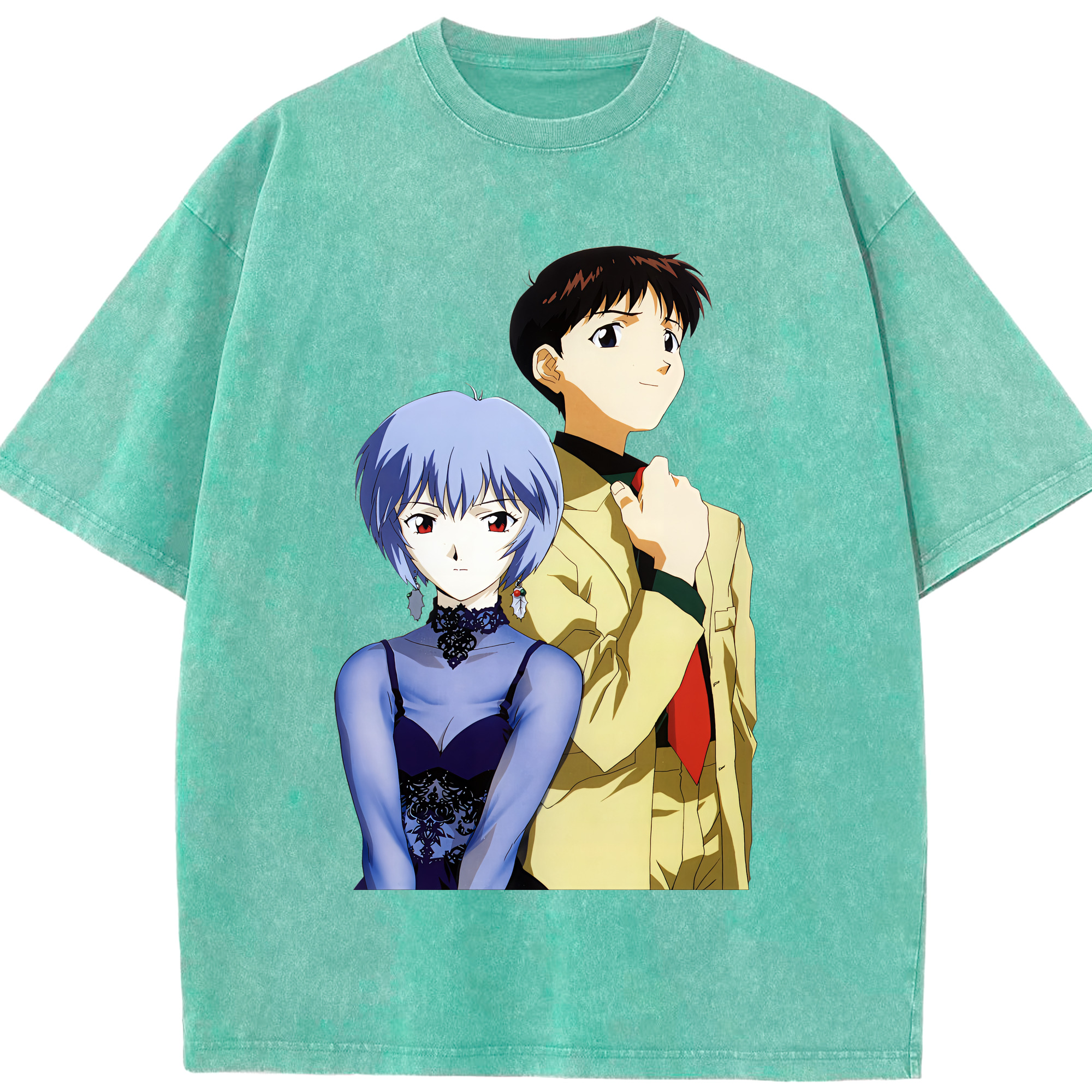 （画像用） EVA 新世紀エヴァンゲリオン 綿100% ヴィンテージ風 半袖Tシャツ（フロントプリント）